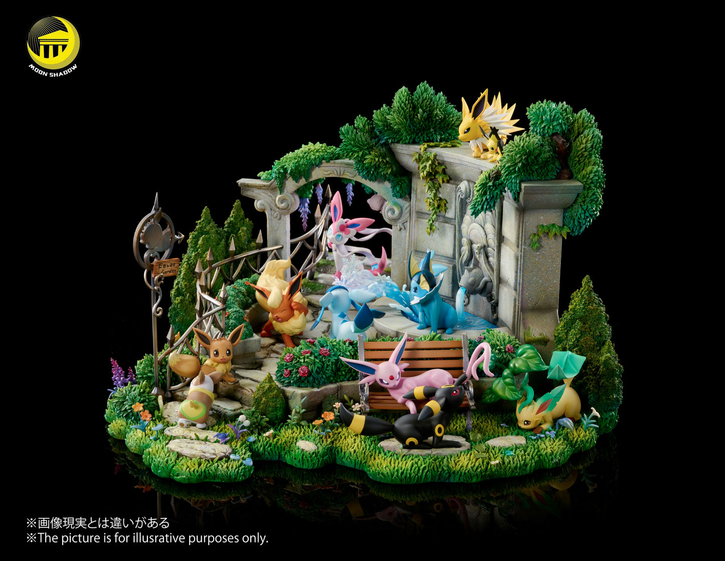 MOON SHADOW STUDIO - POKEMON: ANNIVERSARY MODEL, EEVEE FAMILY GARDEN SCENE [PRE-ORDER]
