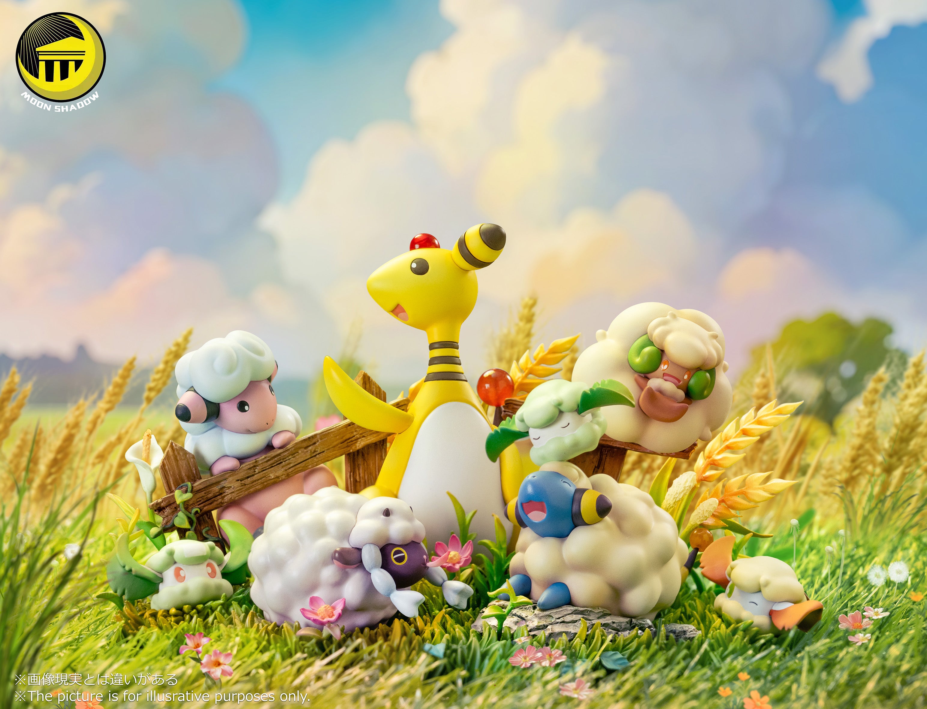 MOON SHADOW STUDIO – POKEMON: NATURE SERIES, AMPHAROS EVOLUTION FAMILY ...