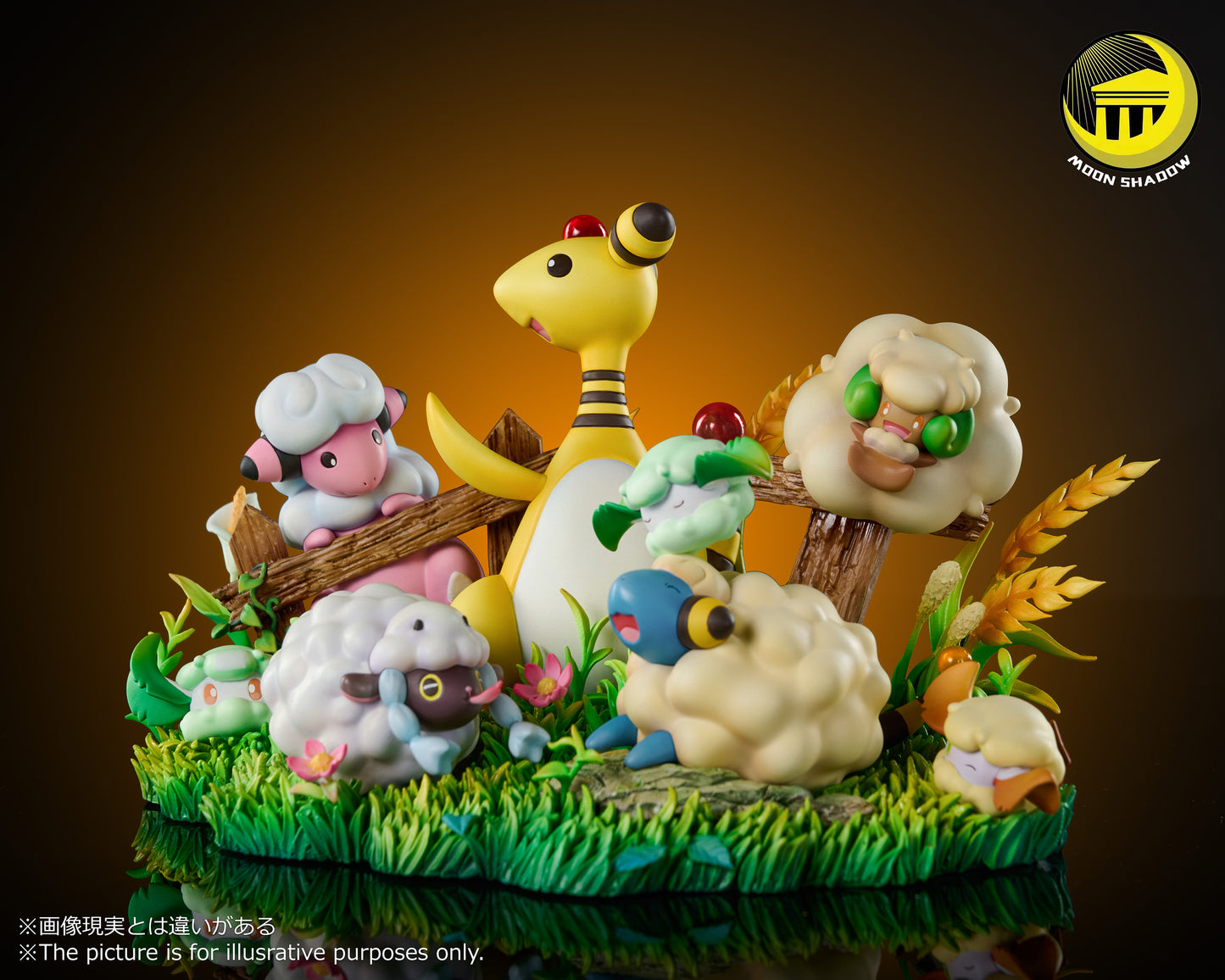 MOON SHADOW STUDIO – POKEMON: NATURE SERIES, AMPHAROS EVOLUTION FAMILY [PRE-ORDER]
