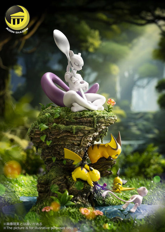 MOON SHADOW STUDIO – POKEMON: NATURE SERIES, MEWTWO, MEW AND PIKACHU EVOLUTION FAMILY [IN STOCK]