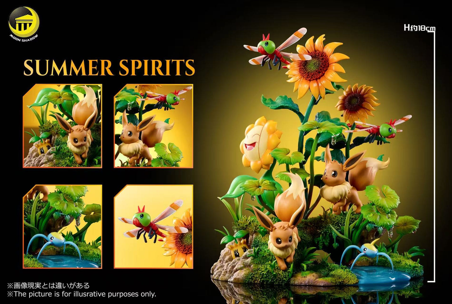 MOON SHADOW STUDIO - POKEMON NATURE SERIES, EEVEE AND PIKACHU 8