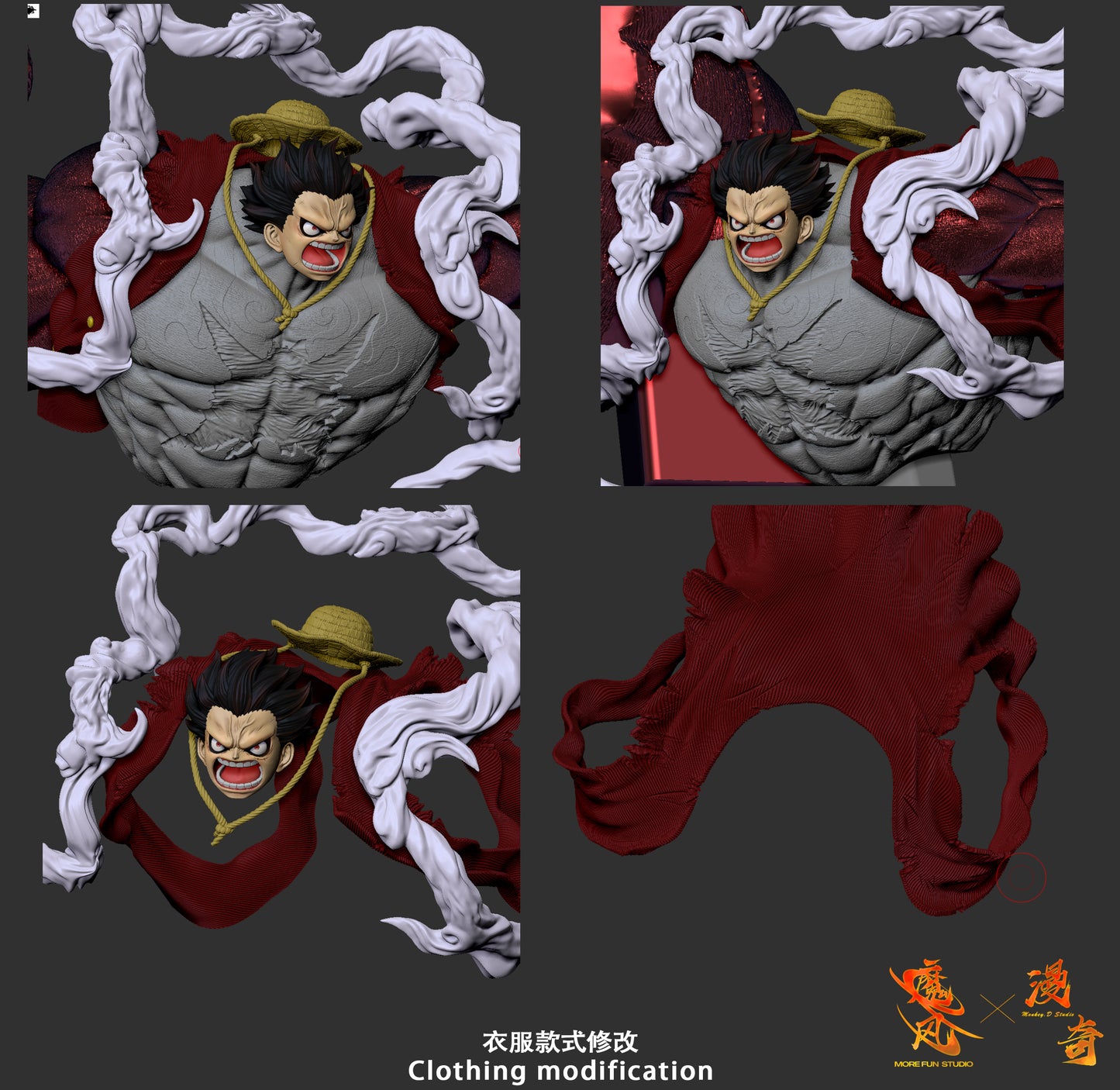 MORE FUN x MONKEY D STUDIO – ONE PIECE: GEAR FOURTH “BOUNDMAN” KONG GUN LUFFY [PRE-ORDER]