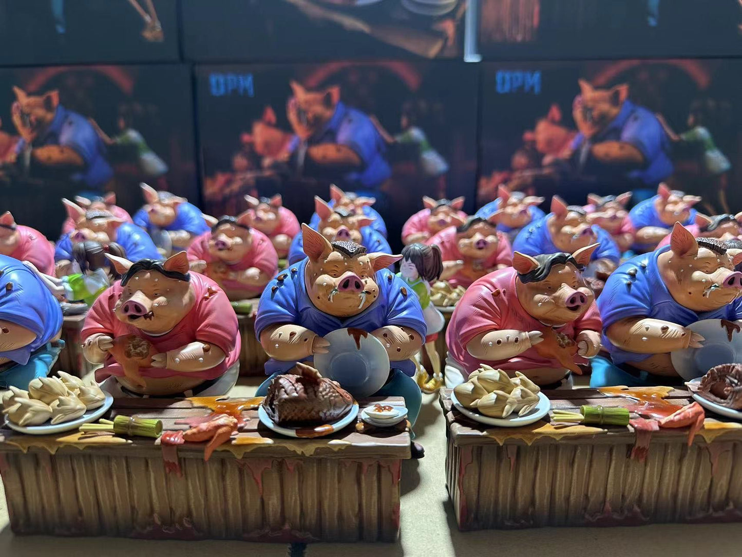 OPM STUDIO – HAYAO MIYAZAKI SMALL ORNAMENT SERIES 1. SPIRITED AWAY, PIG PARENTS [IN STOCK]