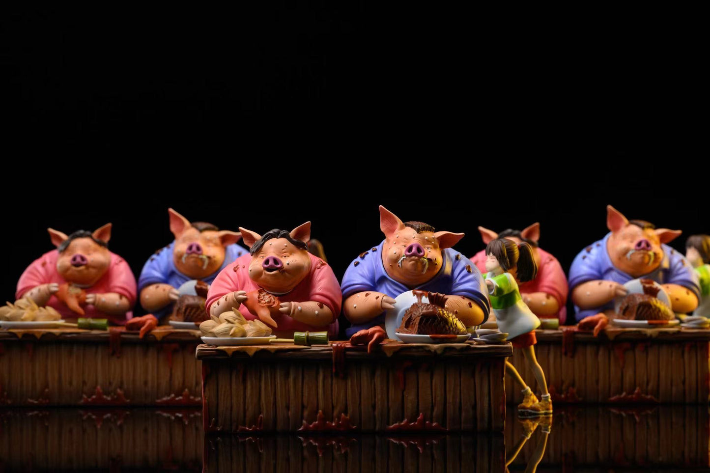 OPM STUDIO – HAYAO MIYAZAKI SMALL ORNAMENT SERIES 1. SPIRITED AWAY, PIG PARENTS [IN STOCK]