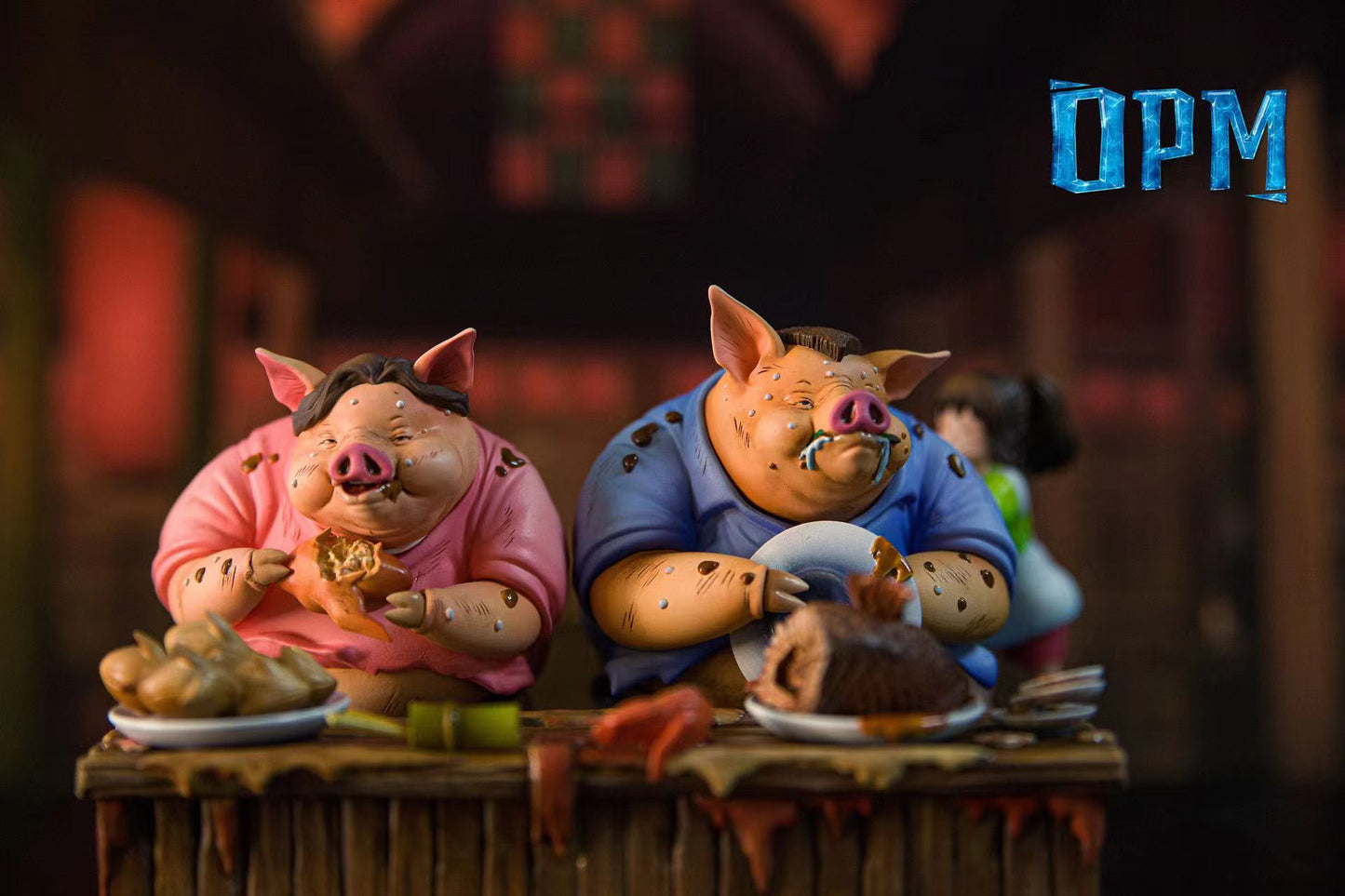 OPM STUDIO – HAYAO MIYAZAKI SMALL ORNAMENT SERIES 1. SPIRITED AWAY, PIG PARENTS [IN STOCK]
