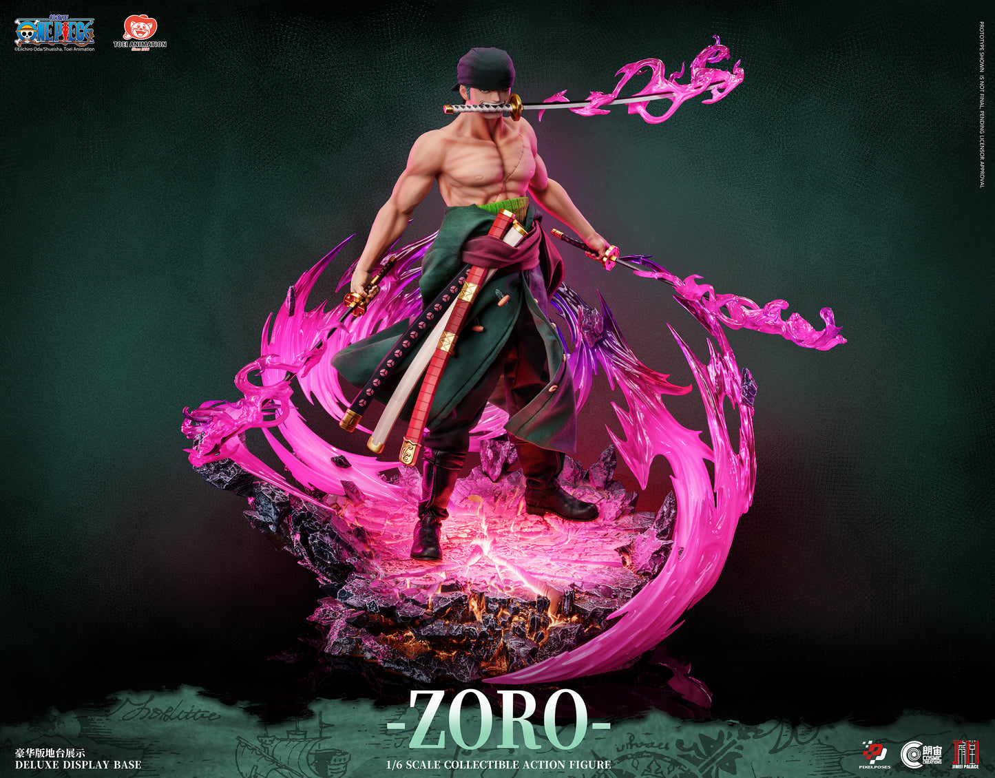 PIXEL POSES x JIMEI PALACE STUDIO – ONE PIECE: 1. RORONOA ZORO PLATINUM SILICONE 1/6 FIGURE [PRE-ORDER]