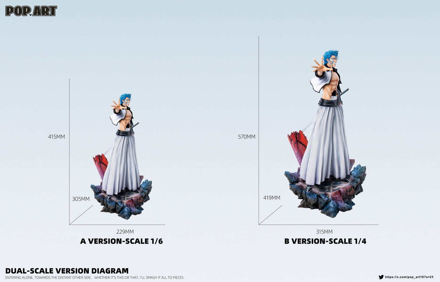 POP ART STUDIO – BLEACH: ESPADA SERIES, GRIMMJOW JAEGERJAQUEZ [PRE-ORDER]