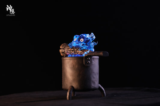 SHEN YIN STUDIO – HOWL’S MOVING CASTLE: MEETING SERIES, SAUCEPAN CALCIFER (BLUE VERSION) [PRE-ORDER]