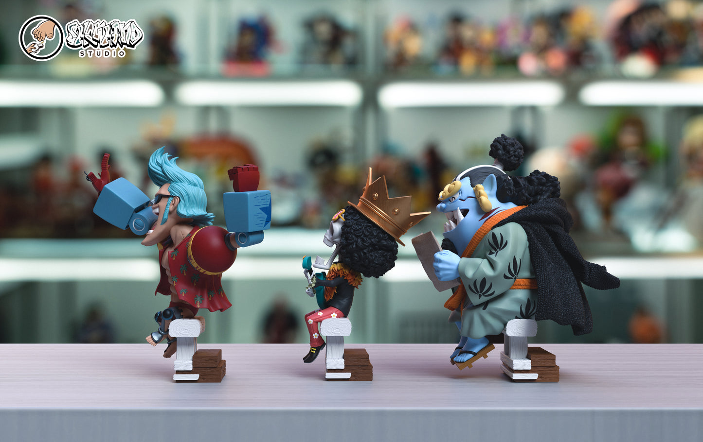 SHOWHAND STUDIO – ONE PIECE: STRAW HAT PIRATES SERIES, FRANKY, BROOK AND JINBE [PRE-ORDER]