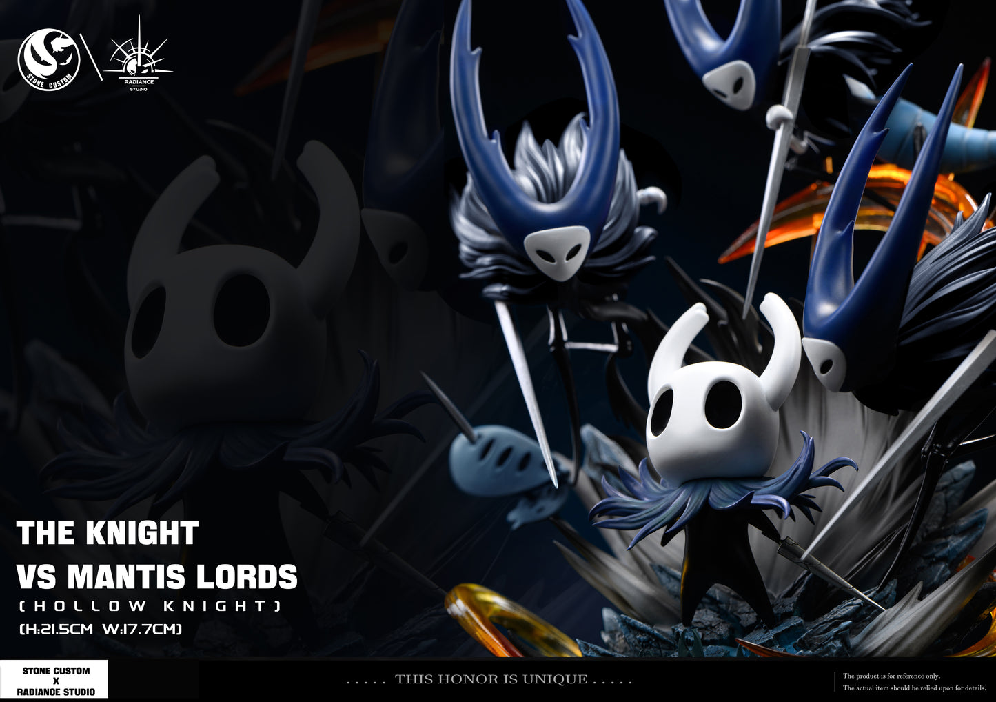 STONE CUSTOM x RADIANCE STUDIO – HOLLOW KNIGHT: 5. THE KNIGHT VS MANTIS LORDS [PRE-ORDER]