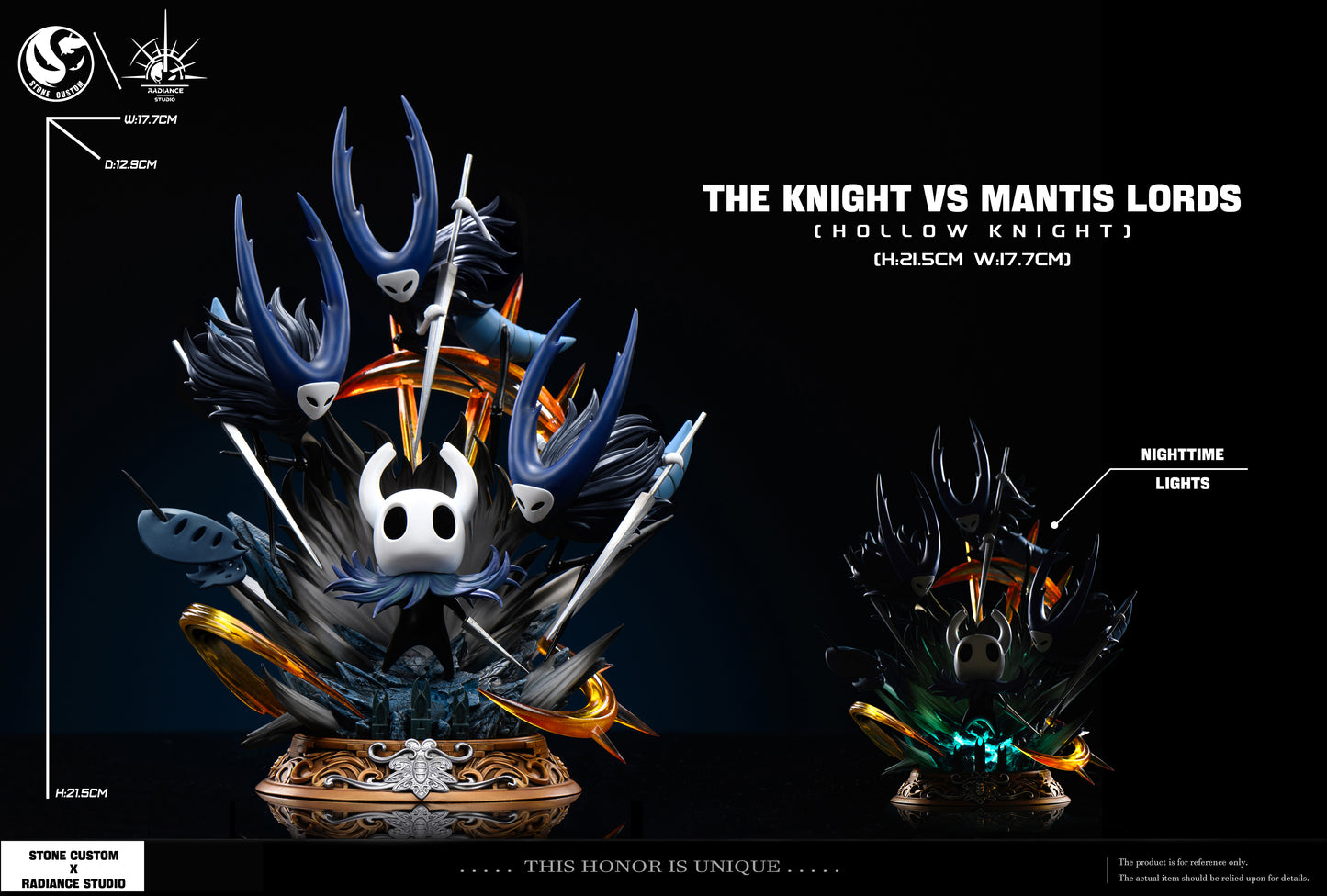 STONE CUSTOM x RADIANCE STUDIO – HOLLOW KNIGHT: 5. THE KNIGHT VS MANTIS LORDS [PRE-ORDER]