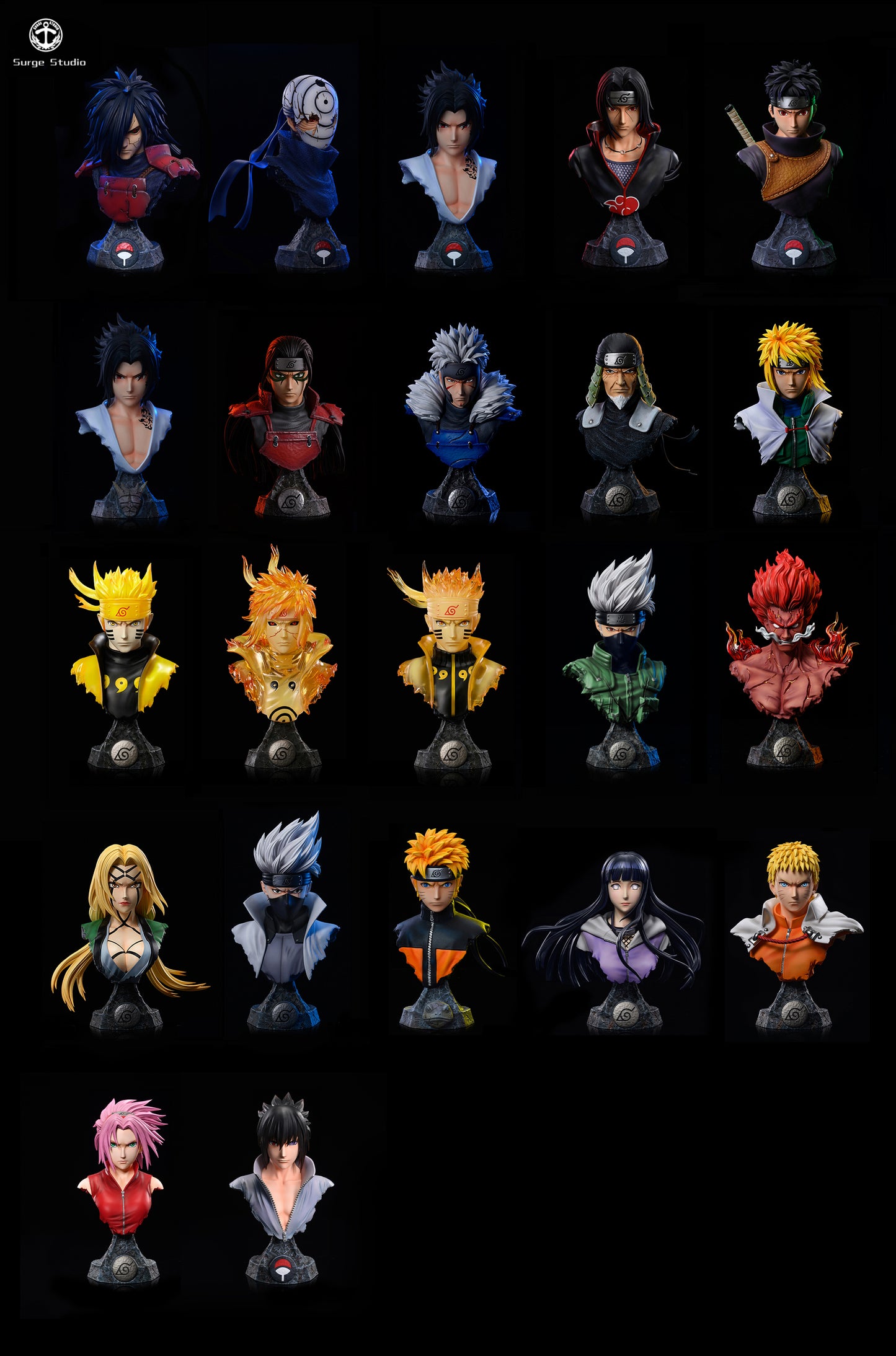SURGE STUDIO – NARUTO: BUST SERIES, SASUKE AND SAKURA [IN STOCK]