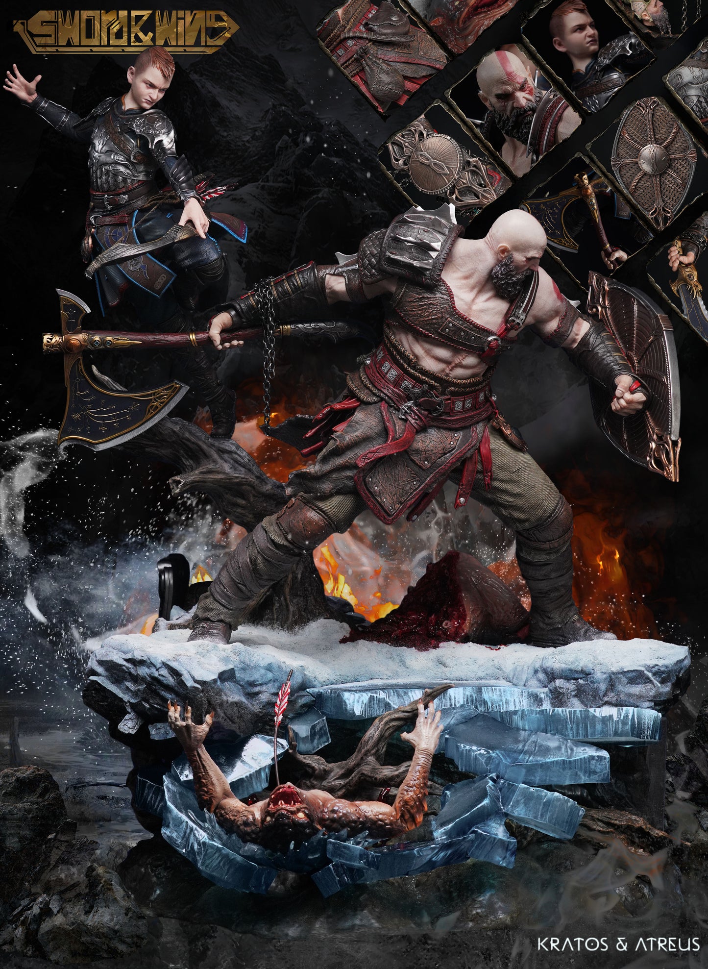 SWORD & WING STUDIO – GOD OF WAR: KRATOS AND ATREUS [PRE-ORDER]
