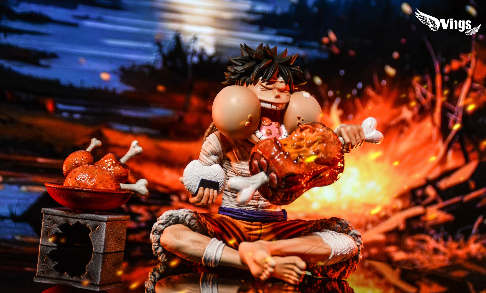 WINGS STUDIO – ONE PIECE: SITTING POSE SERIES 3. MEAT EATING LUFFY [IN ...