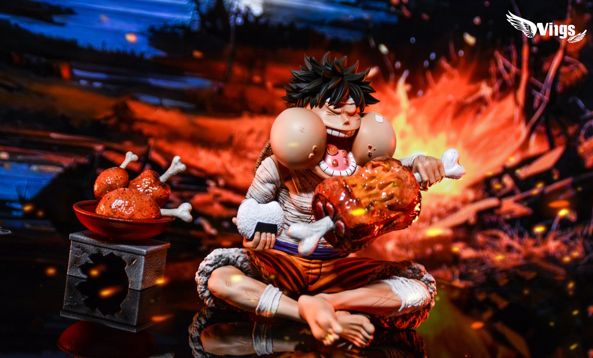WINGS STUDIO – ONE PIECE: SITTING POSE SERIES 3. MEAT EATING LUFFY [IN ...