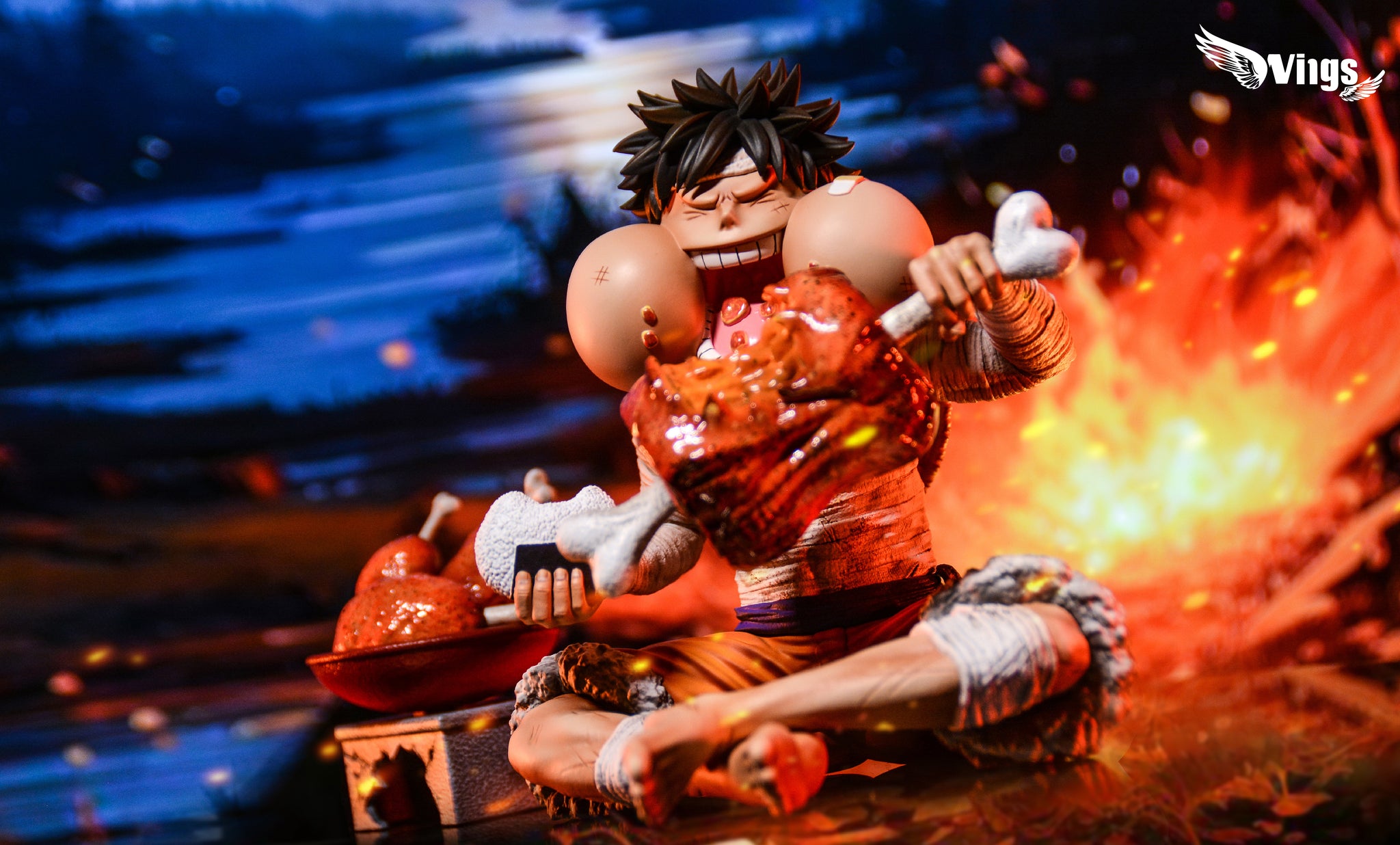 WINGS STUDIO – ONE PIECE: SITTING POSE SERIES 3. MEAT EATING LUFFY [IN ...