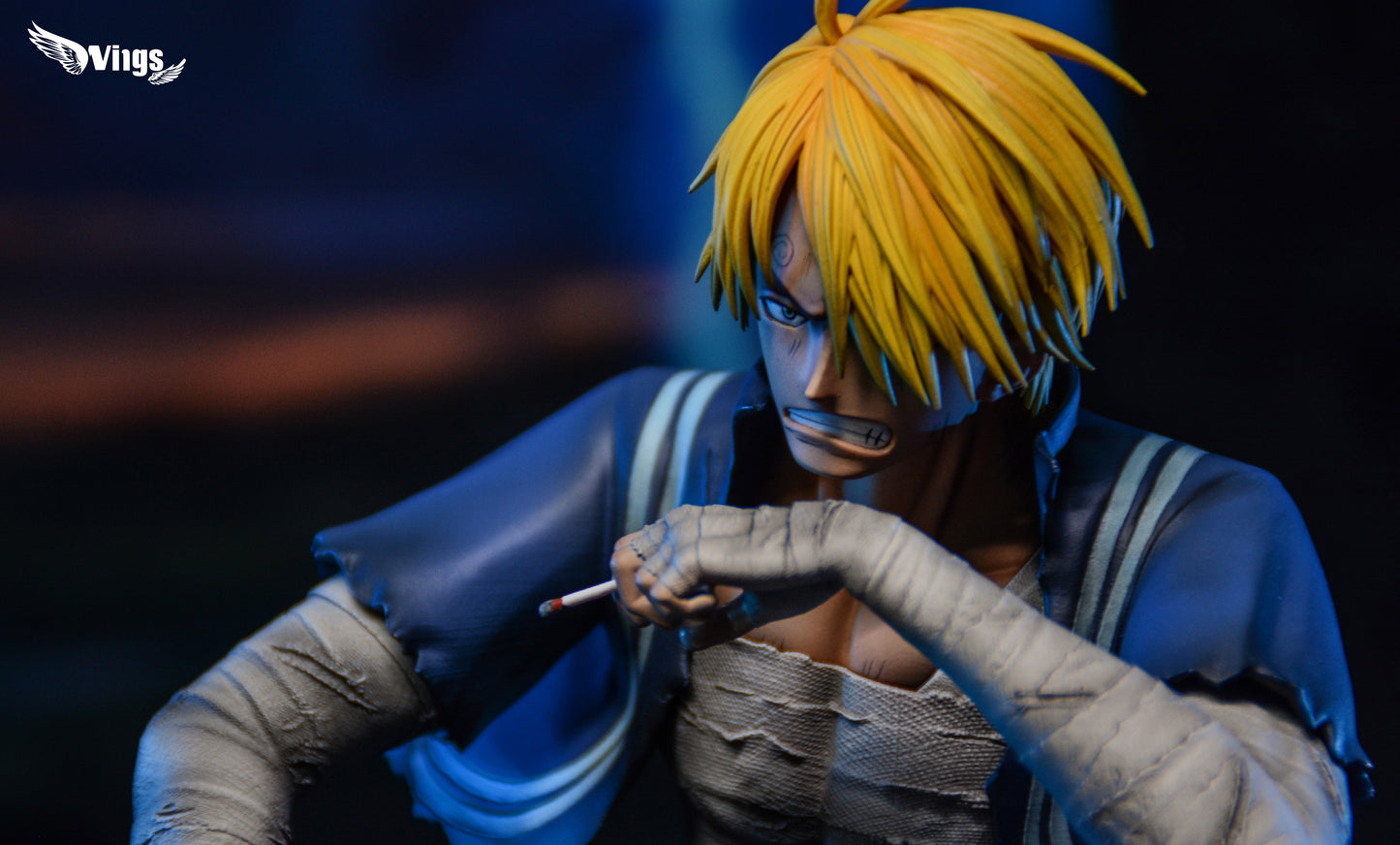 WINGS STUDIO – ONE PIECE: SITTING POSE SERIES 2. BATTLE DAMAGED SANJI [IN STOCK]