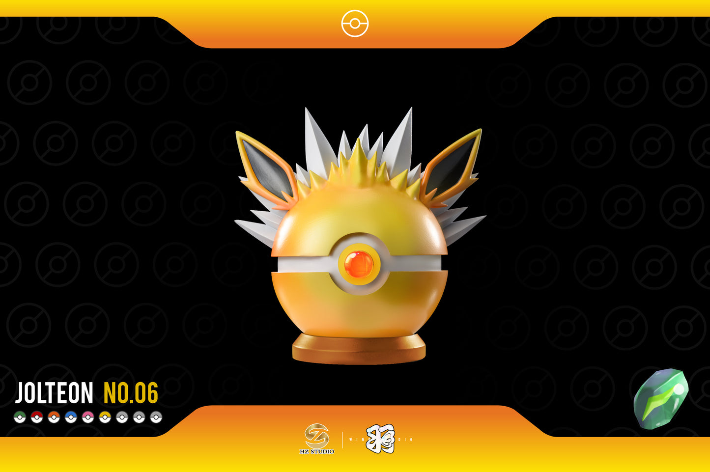 WING x HZ STUDIO – POKEMON: EEVEE POKE BALL SERIES 06. JOLTEON POKE BALL [IN STOCK]
