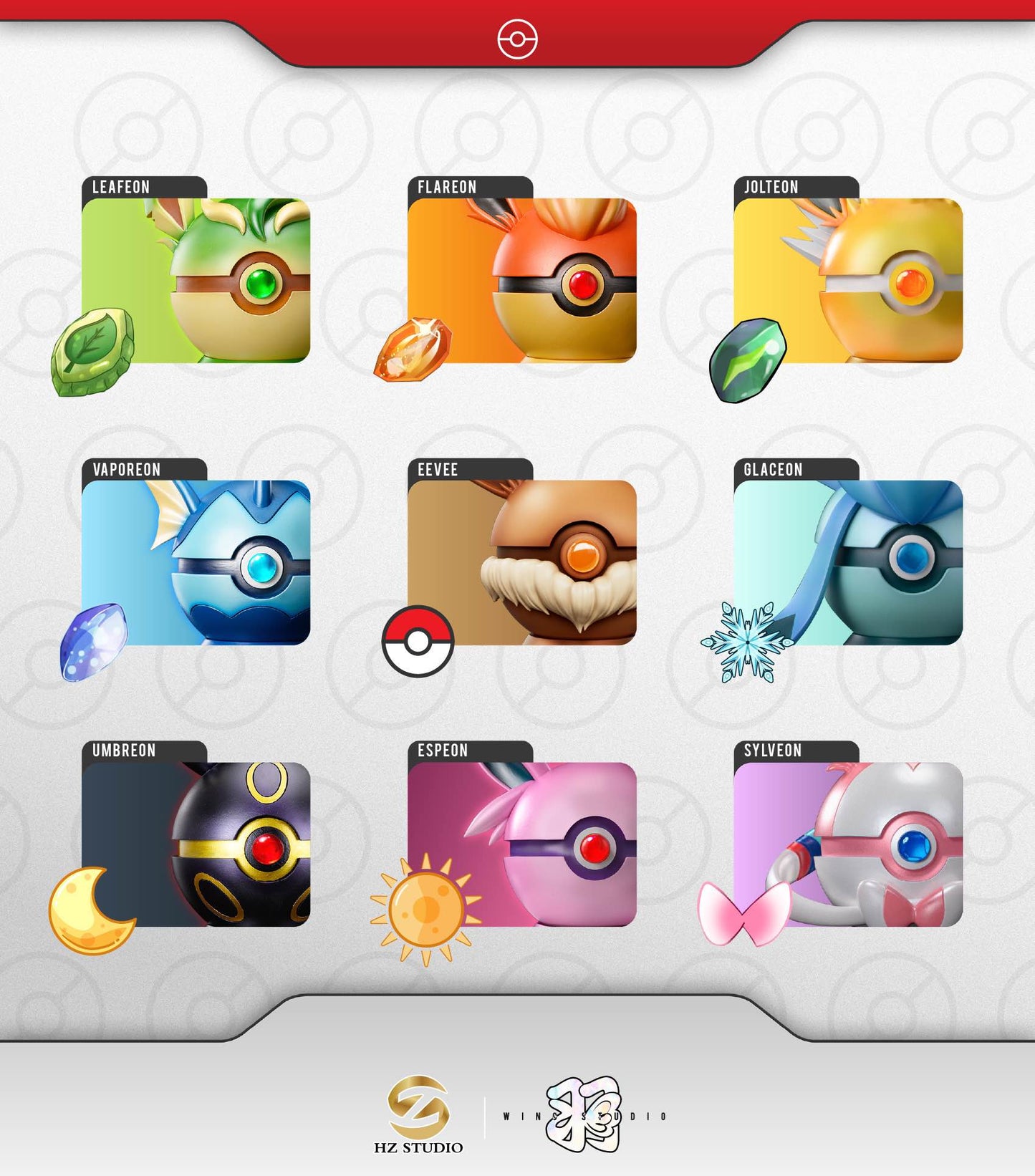 WING x HZ STUDIO – POKEMON: EEVEE POKE BALL SERIES 09. EEVEE POKE BALL [PRE-ORDER]