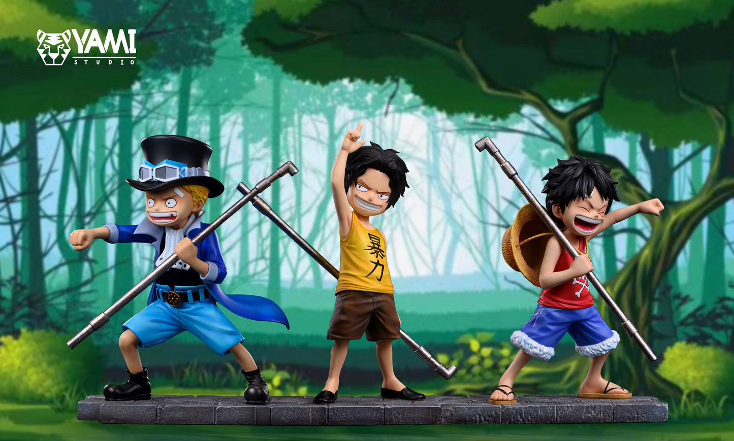 YAMI STUDIO – ONE PIECE: THREE CHILDHOOD BROTHERS, LUFFY, ACE AND SABO [PRE-ORDER]