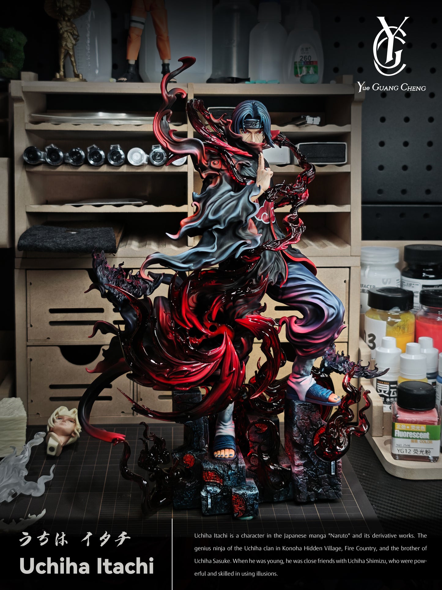 YUE GUANG CHENG STUDIO – NARUTO: UKIYO-E ART STYLE SERIES 1. ITACHI UCHIHA [IN STOCK]