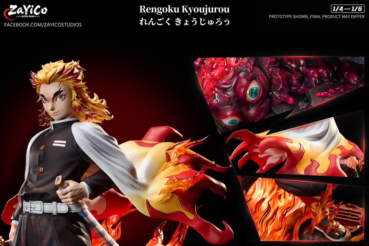 ZAYICO STUDIO – DEMON STUDIO: HASHIRA SERIES 4. FLAME HASHIRA, KYOJURO RENGOKU [PRE-ORDER]