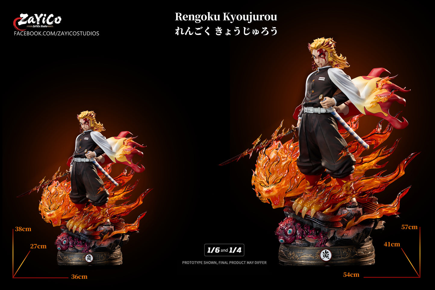 ZAYICO STUDIO – DEMON STUDIO: HASHIRA SERIES 4. FLAME HASHIRA, KYOJURO RENGOKU [PRE-ORDER]