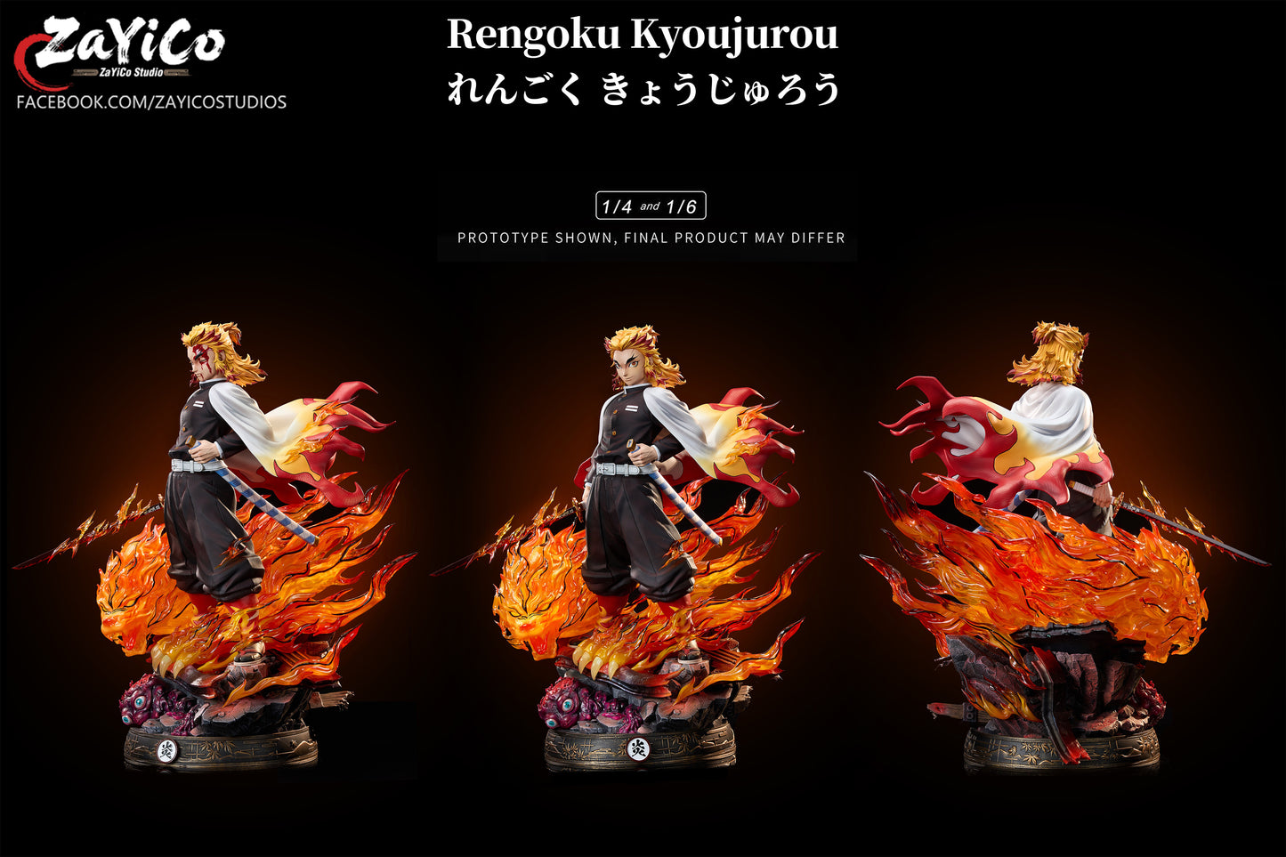 ZAYICO STUDIO – DEMON STUDIO: HASHIRA SERIES 4. FLAME HASHIRA, KYOJURO RENGOKU [PRE-ORDER]