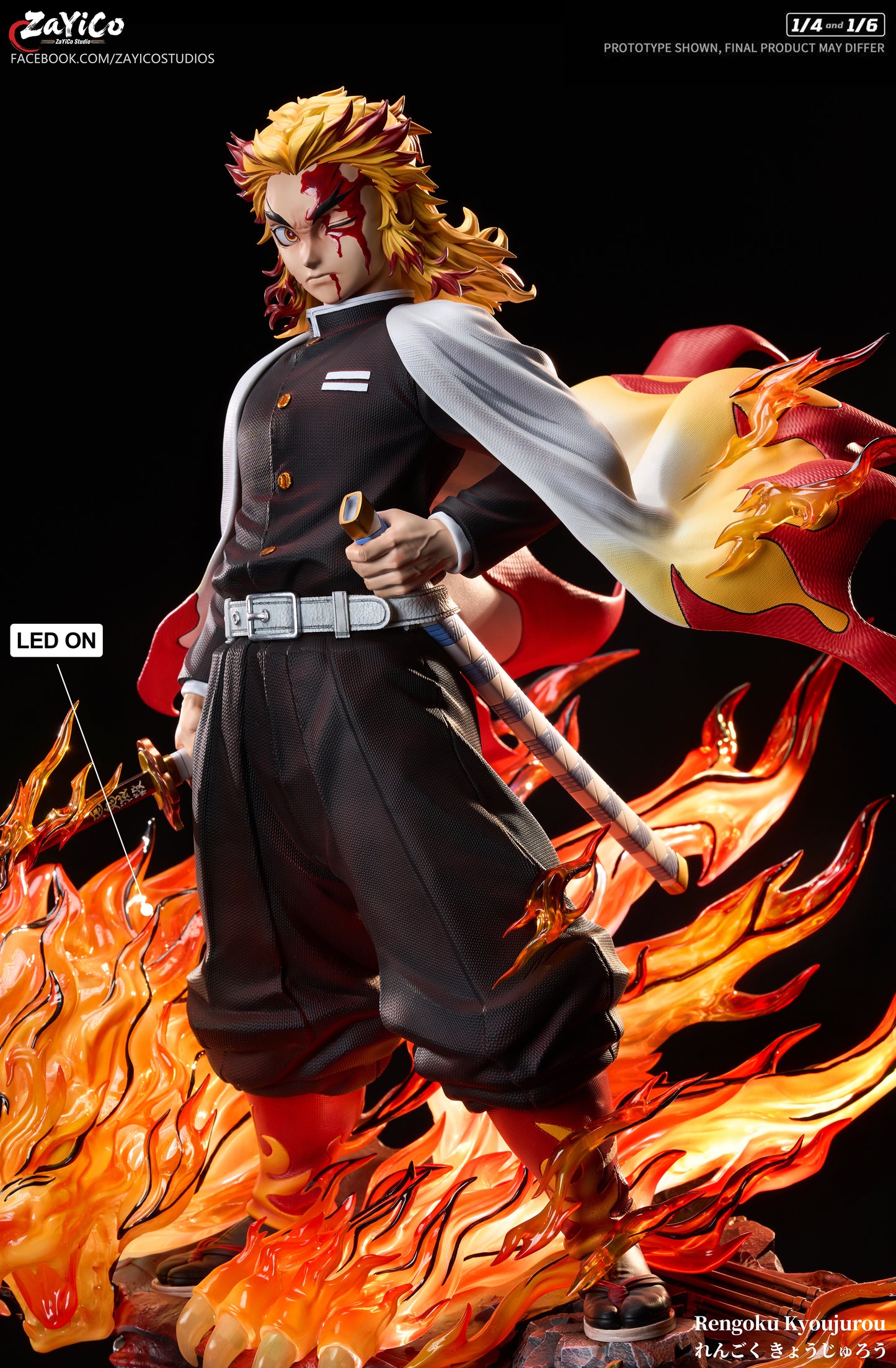 ZAYICO STUDIO – DEMON STUDIO: HASHIRA SERIES 4. FLAME HASHIRA, KYOJURO RENGOKU [PRE-ORDER]