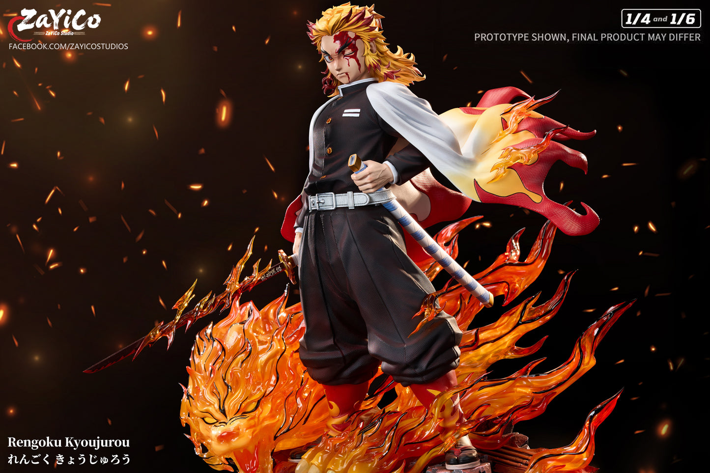 ZAYICO STUDIO – DEMON STUDIO: HASHIRA SERIES 4. FLAME HASHIRA, KYOJURO RENGOKU [PRE-ORDER]