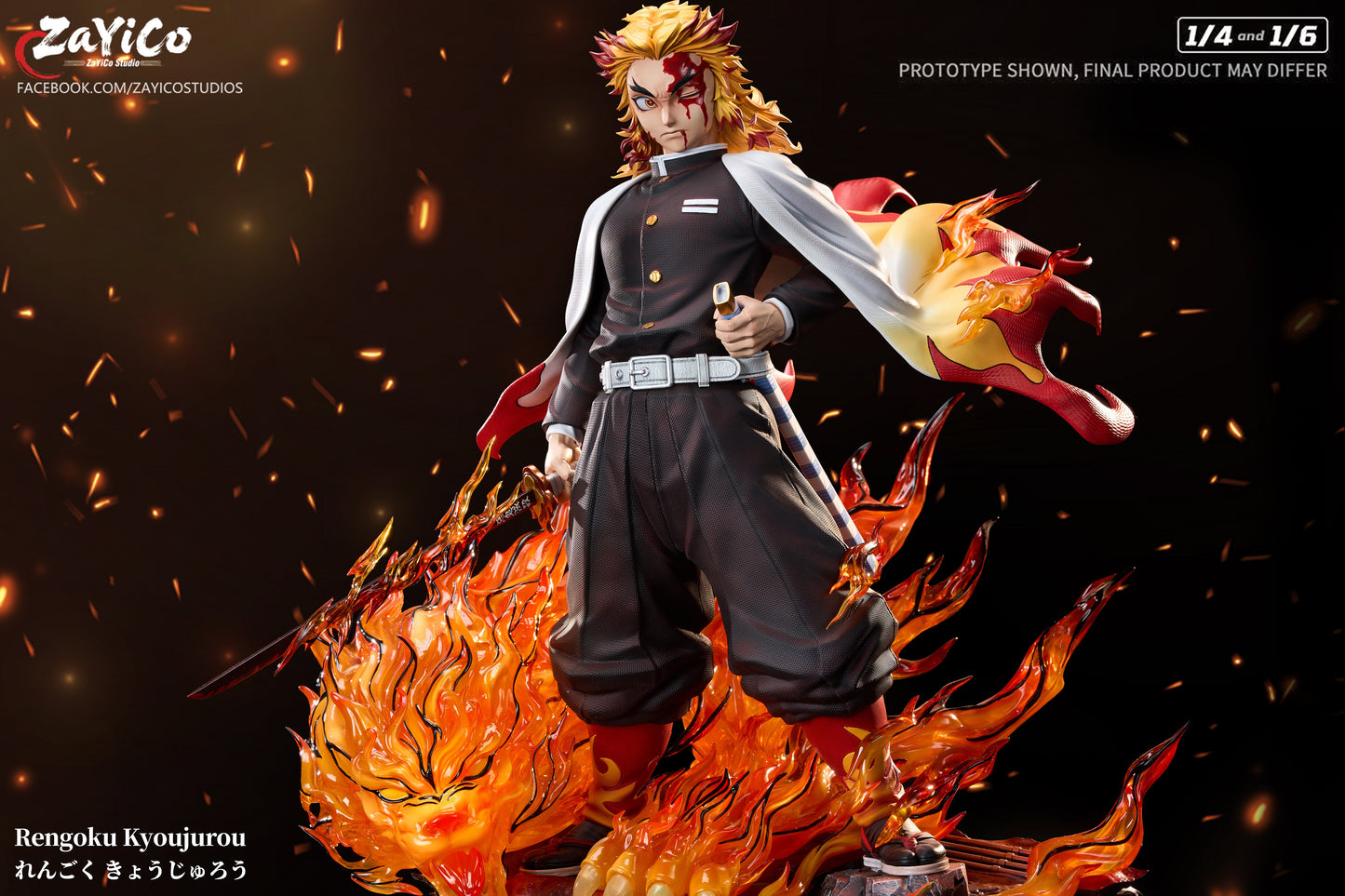 ZAYICO STUDIO – DEMON STUDIO: HASHIRA SERIES 4. FLAME HASHIRA, KYOJURO RENGOKU [PRE-ORDER]