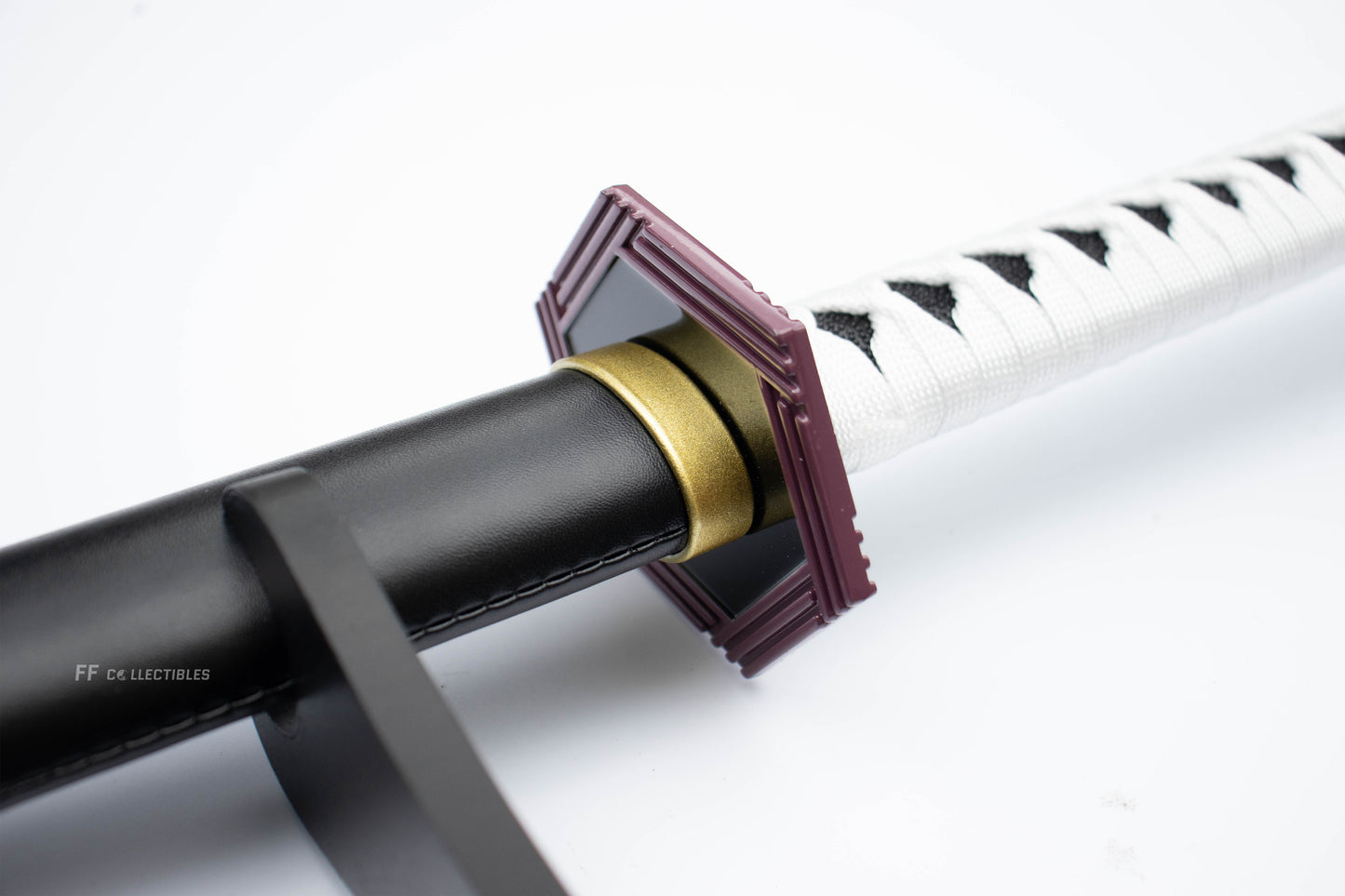 DEMON SLAYER – GIYU TOMIOKA'S NICHIRIN SWORD (with LEATHER sheath and stand)