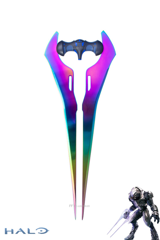 HALO – THE TYPE-1 ENERGY SWORD RAINBOW TITANIUM EDITION (LIFE SIZE METAL REPLICA with WALL PLAQUE)