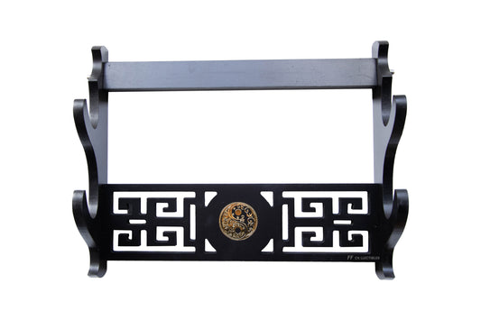 VINTAGE HOLLOW PATTERN DOUBLE SWORD STAND – WALL MOUNTED