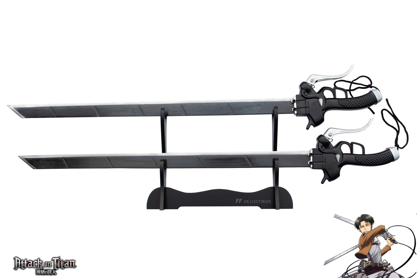 ATTACK ON TITAN (SHINGEKI NO KYOJIN) - 3DMG DUAL SWORD SET (with FREE stand)