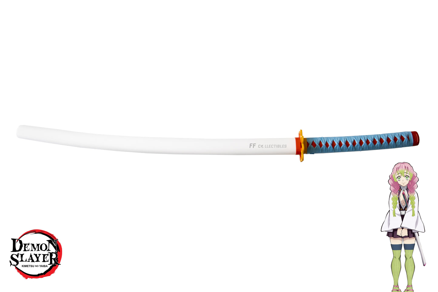 DEMON SLAYER - MITSURI KANROJI'S NICHIRIN SWORD (w FREE sword stand + BELT)