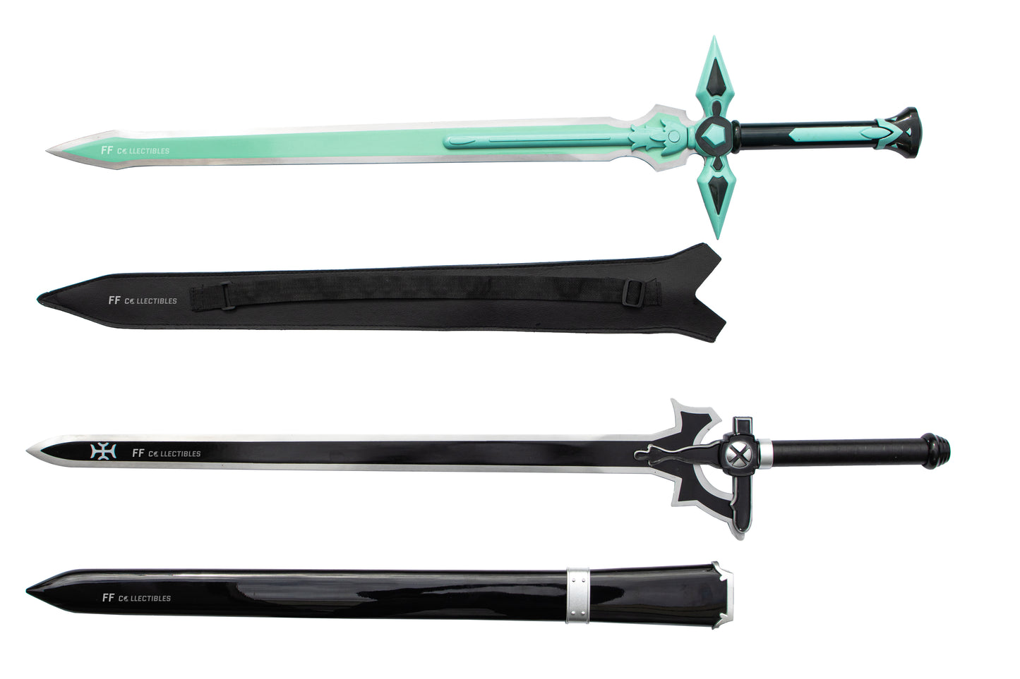 SWORD ART ONLINE - THE ELUCIDATOR AND DARK REPULSER SET (with FREE double sword stand)