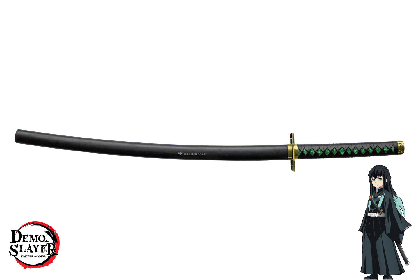 DEMON SLAYER – MUICHIRO TOKITO’S NICHIRIN SWORD (with FREE sword stand)