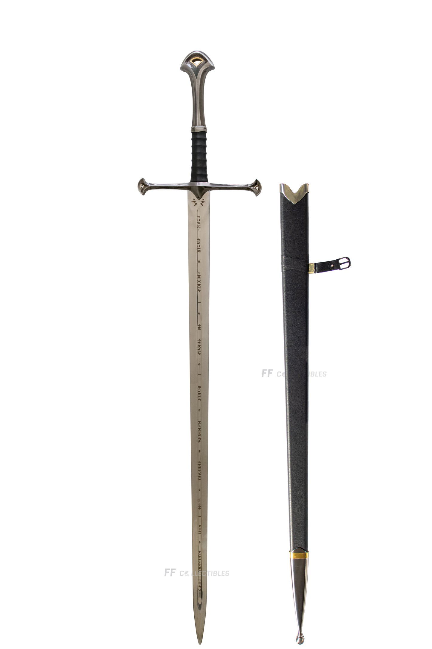 LORD OF THE RINGS- ANDURIL, FLAME OF THE WEST, SWORD OF ARAGORN (FREE stand inc)