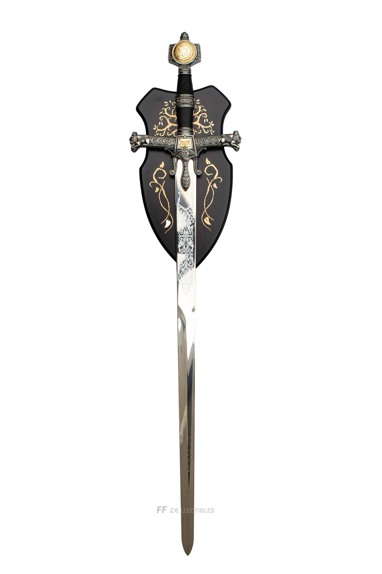 SWORD OF SOLOMON, MEDIEVAL KNIGHTS TEMPLAR CRUSADER SWORD (with FREE wall plaque)