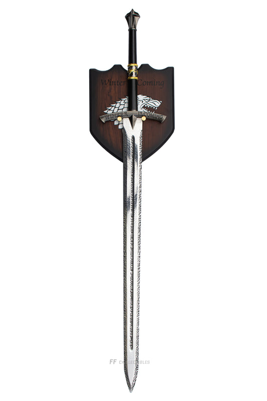 GAME OF THRONES - ICE, EDDARD STARK'S SWORD (BOOK EDITION with FREE wall plaque)