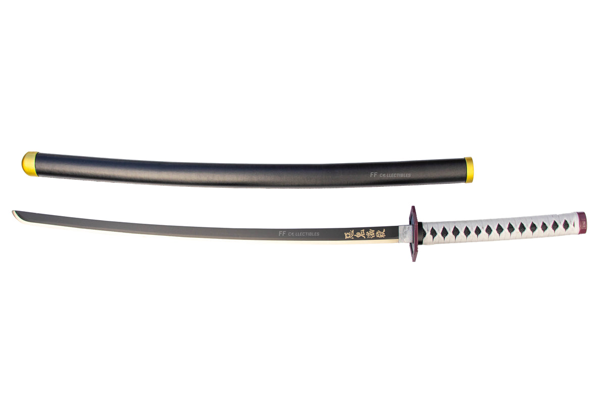 DEMON SLAYER – GIYU TOMIOKA'S NICHIRIN SWORD (with LEATHER sheath and ...