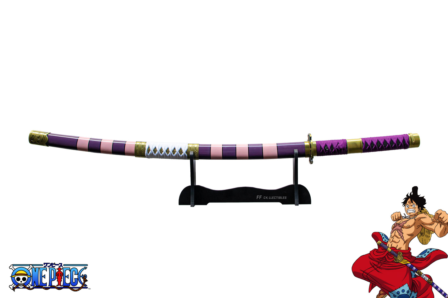 ONE PIECE – NIDAI KITETSU, THE SWORD OF TENGUYAMA HITETSU (w FREE sword stand)