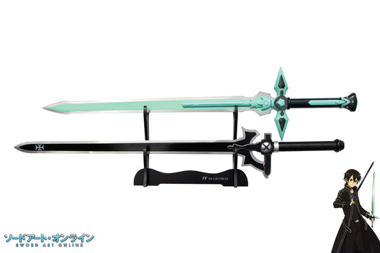 SWORD ART ONLINE - THE ELUCIDATOR AND DARK REPULSER SET (with FREE double sword stand)