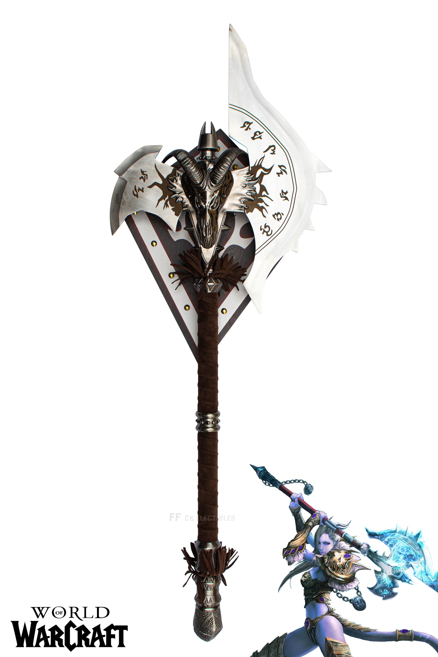 WORLD OF WARCRAFT - SHADOWMOURNE AXE REPLICA (with FREE WALL PLAQUE)