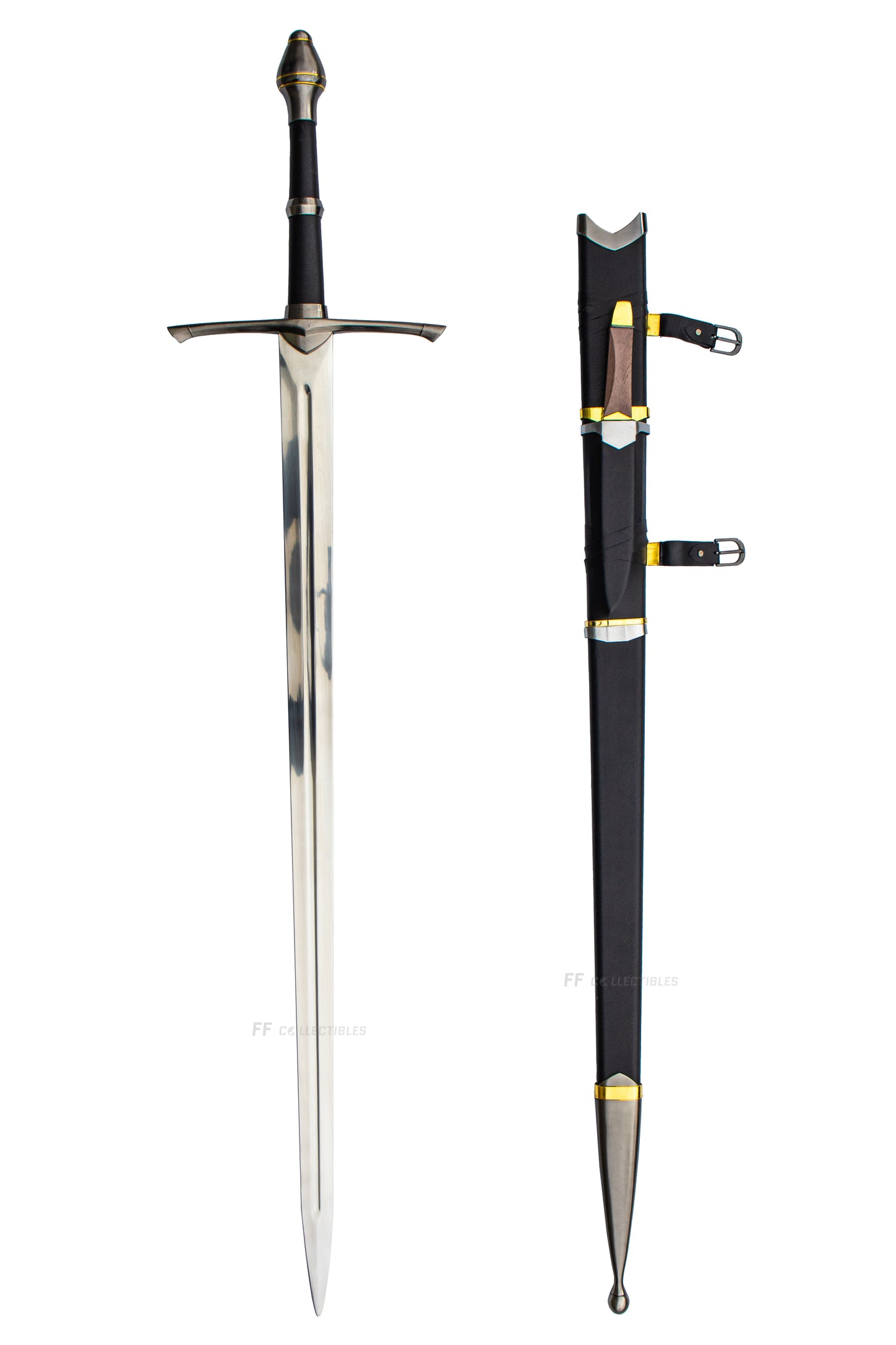 LORD OF THE RINGS - STRIDER'S RANGER SWORD with SCABBARD/DAGGER (+ WALL PLAQUE)