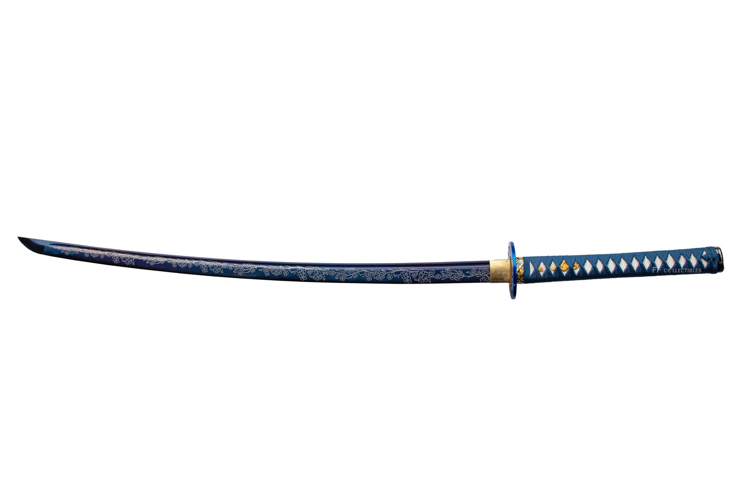 BLUE SAKURA - HAND FORGED CARBON STEEL JAPANESE KATANA (with FREE sword stand)