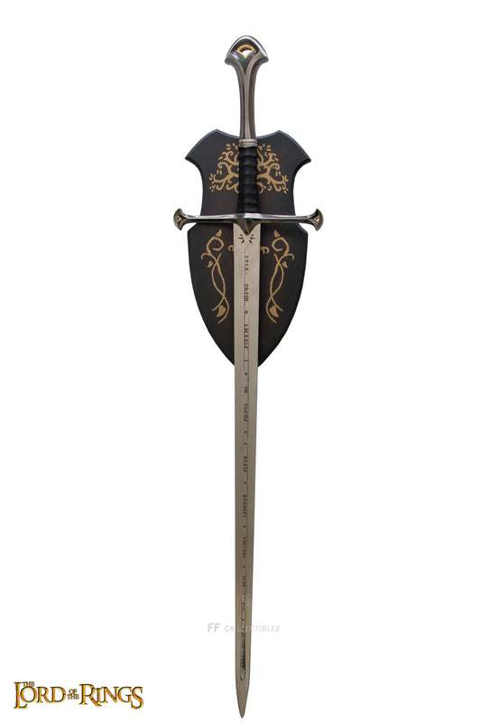 LORD OF THE RINGS- ANDURIL, FLAME OF THE WEST, SWORD OF ARAGORN (w WALL PLAQUE)