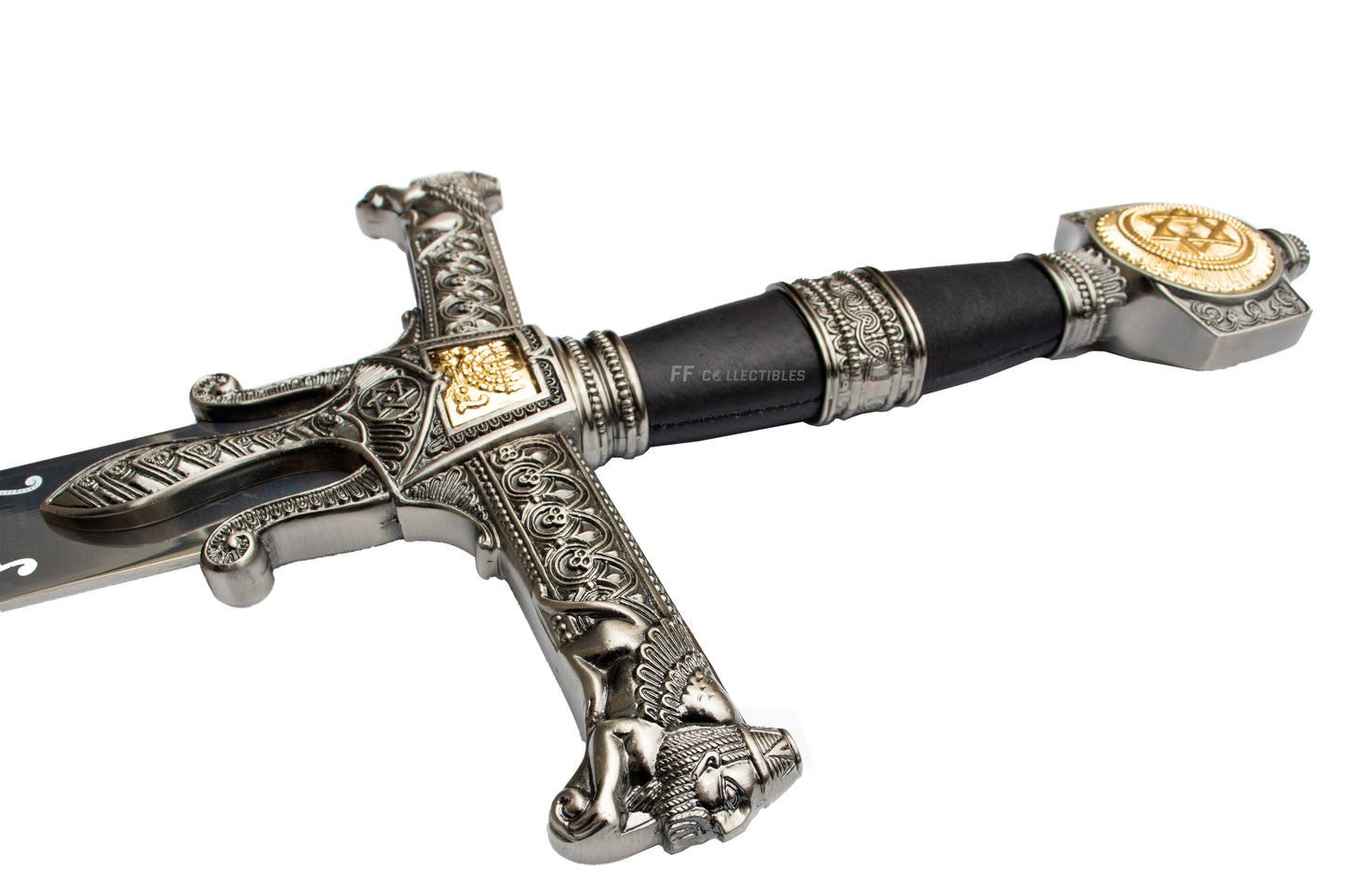 SWORD OF SOLOMON, MEDIEVAL KNIGHTS TEMPLAR CRUSADER SWORD (with FREE wall plaque)