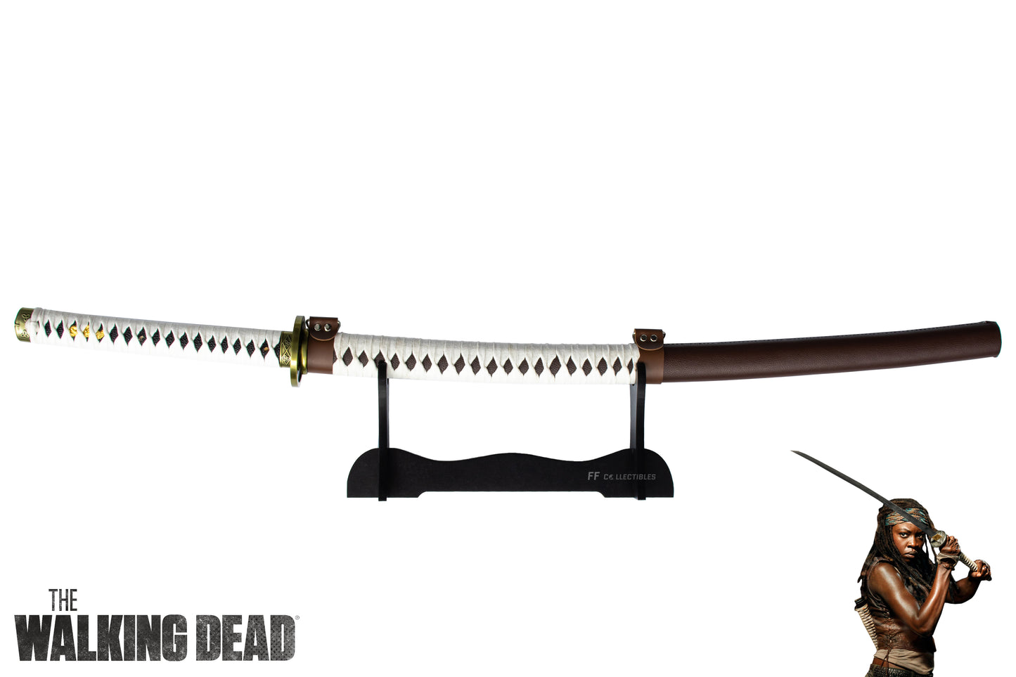 THE WALKING DEAD - MICHONNE'S KATANA (with FREE sword stand and LEATHER STRAP)